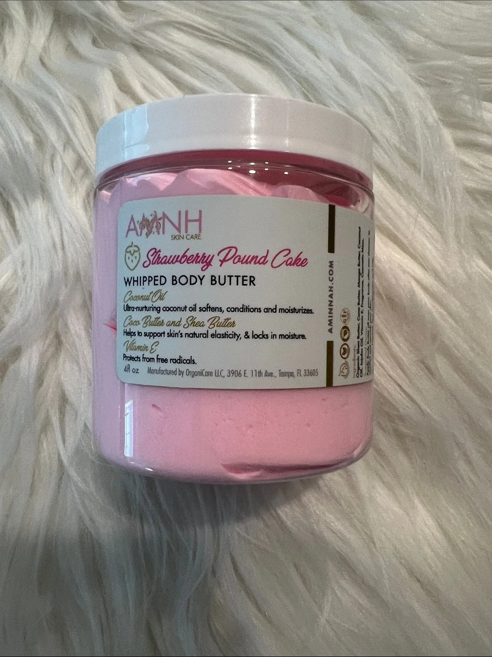 NWT Aminnah Strawberry Pound Cake Whipped Body Butter -  retails $38.00 USD
